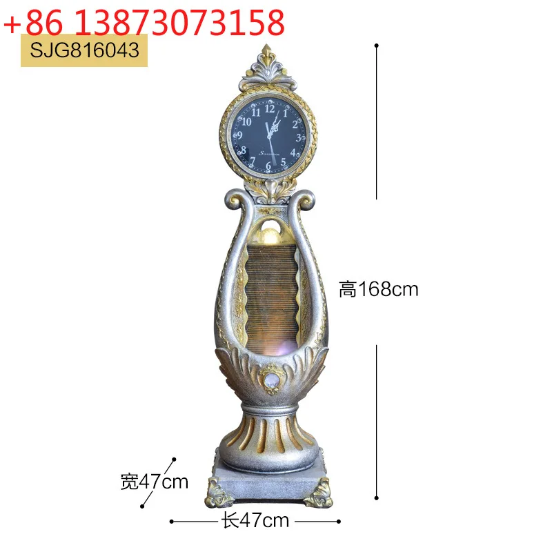European clock running water fountain handicraft ornament elephant lucky Buddha statue humidifier living room entrance factory d