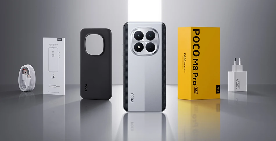 New POCO M8 Pro 5G Smartphone Global Version Snapdragon 7s Gen 4 NFC 6.83" 1.5K 120Hz display 6500mAh 100W Charging