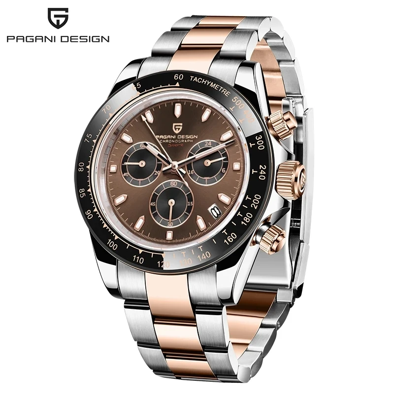 PAGANI DESIGN New Waterproof Luxury Quartz Watch For Men Automatic Date Wristwatch Sport Chronograph VK63 Dive Luminous 1644