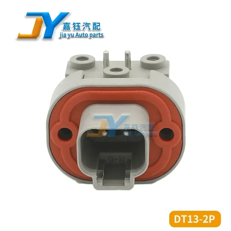 Jaty Jaty1set 2Pin DT13-2P/DT13-2PB Automotive Waterproof Connector Straight Pin Holder PCB Solder Panel End Socket Connector