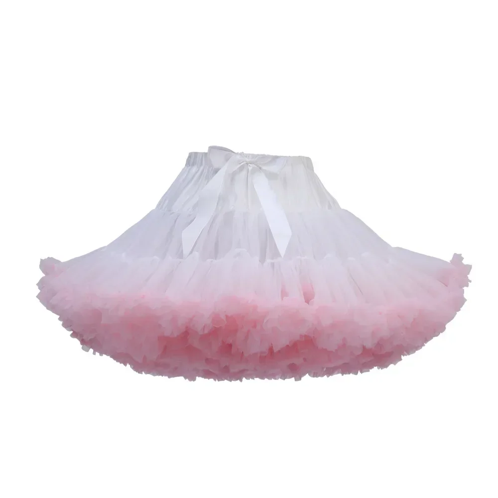 Top Sale Women's Elastic Chiffon Petticoat Puffy Tutu Tulle Skirt Princess Ballet Dance Pettiskirts Underskirt Multi-Layer