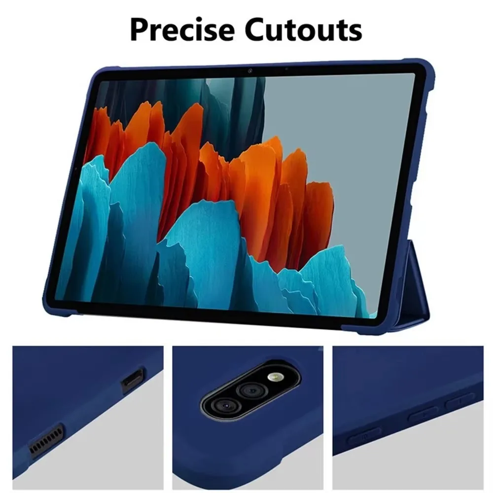 Funda de silicona suave para Samsung Galaxy Tab S10 Plus S10 + 12,4 S9 FE Plus A9 S8 S7 FE A8 S6 Lite, funda de cuero inteligente para automóbil