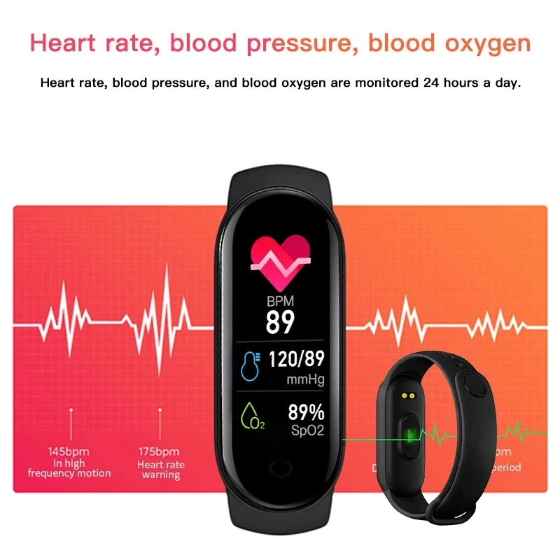 M7 Smartwatch HD Large Screen Magnetic Charging Smart Watch Men Fitness Blood Pressure Heart Rate Monitor Watches for Women