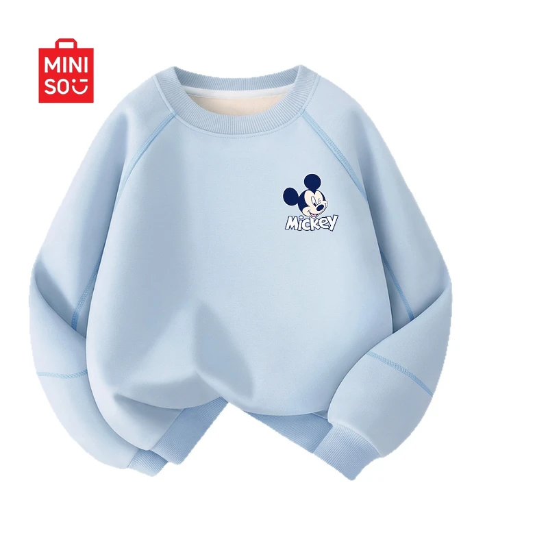 

Miniso 2025 Disney Boys Hoodie, Fleece-Lined Loose Fit Top for School & Casual Cool Style