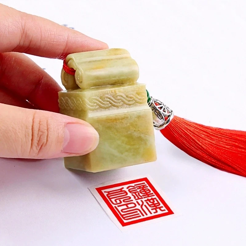 Natural Qingtian Stone Customized Name Stamps Chinese Style Personal Signature Seal Calligraphy Painting Collection Name Stamps