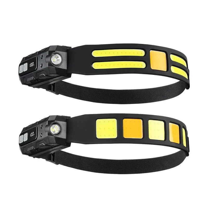 LED Headlamp for Safety Helmet Rechargeable Headlamps Flashlight Wide Beam Headlight Hard Hat Security Protection Tools