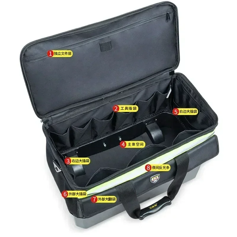 Multifunctional Toolbox Oxford Large Capacity Thickened Pull Rod Box Hardware Electrician with Wheels Car Maintenance Tool Boxes