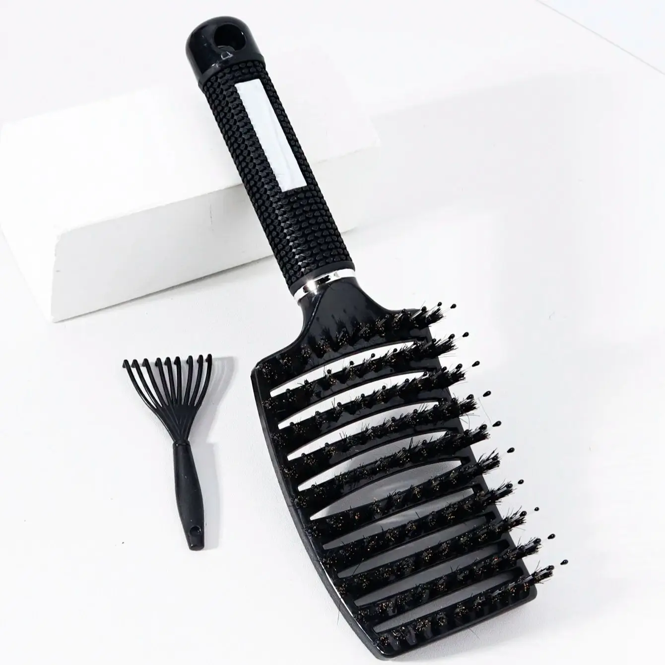 2pcs comb set, bristle large curved comb and cleaning claws, curved ventilated large curved comb,Special for real hair wigs image 5