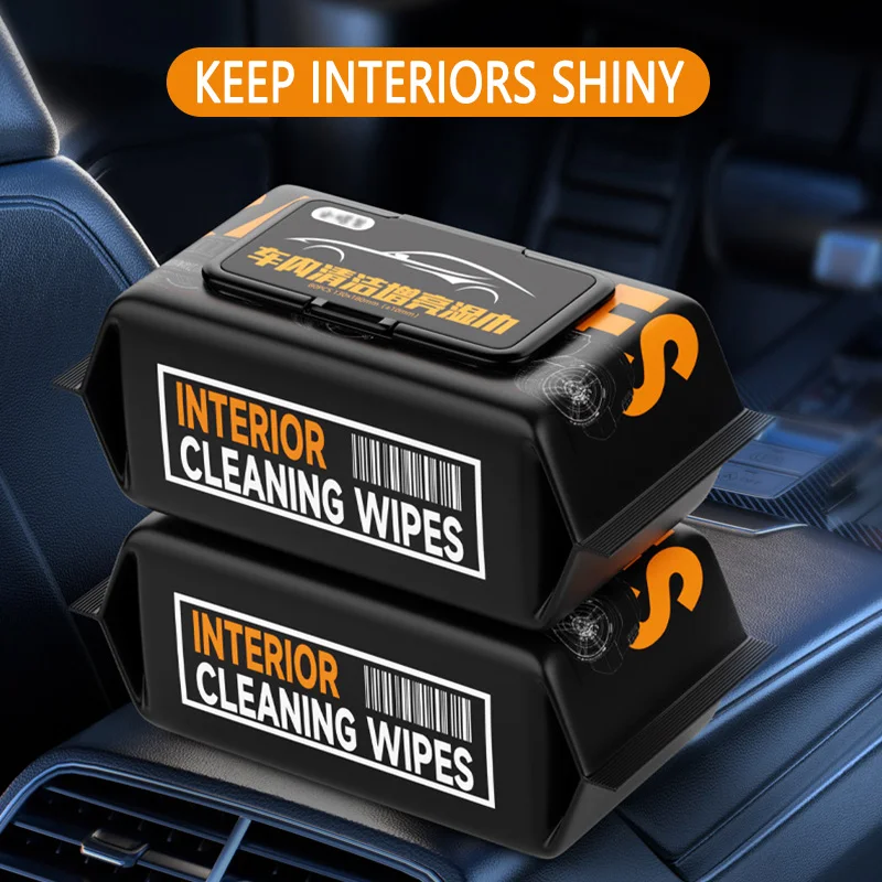 1Pc Car Interior Cleaning Wipes Multi-functional For Dashboard Seat Leather Console Carpet Disposable Clean Car Washing Towel