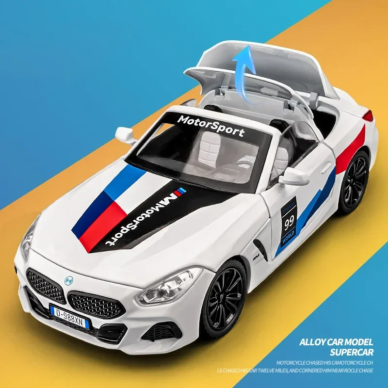 1:22 Z4 M40i Supercar سبيكة سيارة نموذج الصوت والضوء التراجع لعبة الأطفال المقتنيات هدية عيد ميلاد