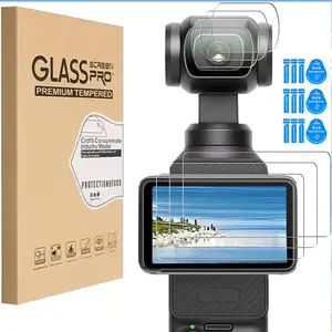 Bilashmart 3 1Set Lens Tempered Glass DJI OSMO Pocket 3 2 Screen Protector 9H Hardness Camera Lens Protective Glass Film Pocket 2