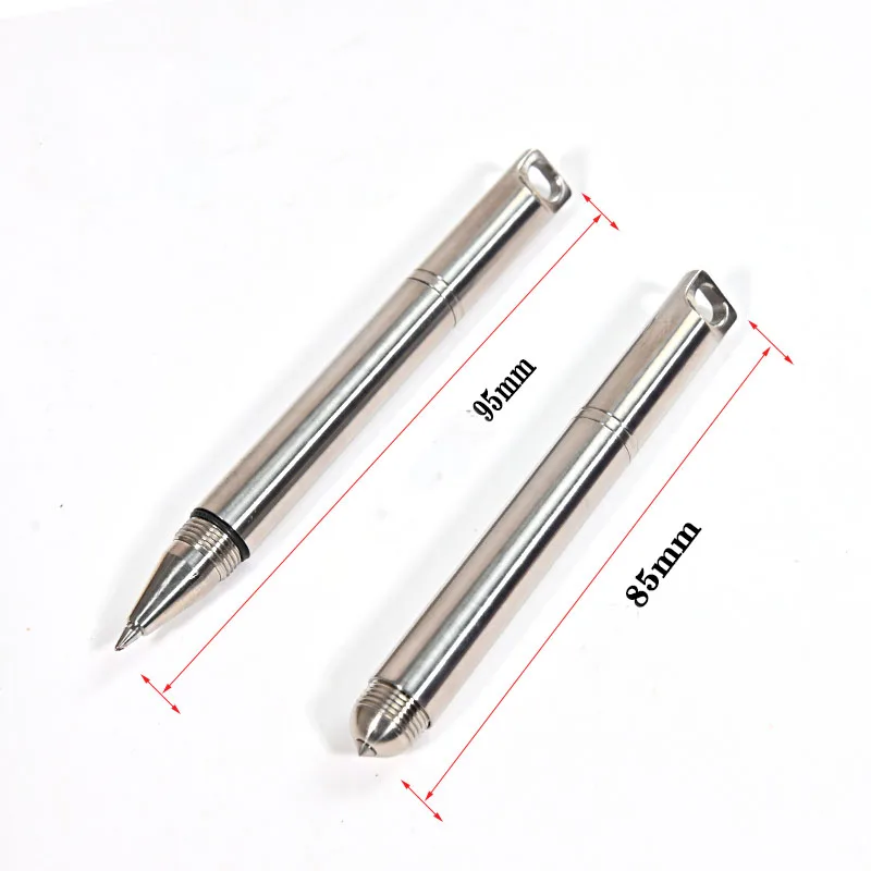 Imagem -06 - Titanium Alloy Mini Ball Point Pen Bolso Esferográfica Caneta Gel com Escrita Novo