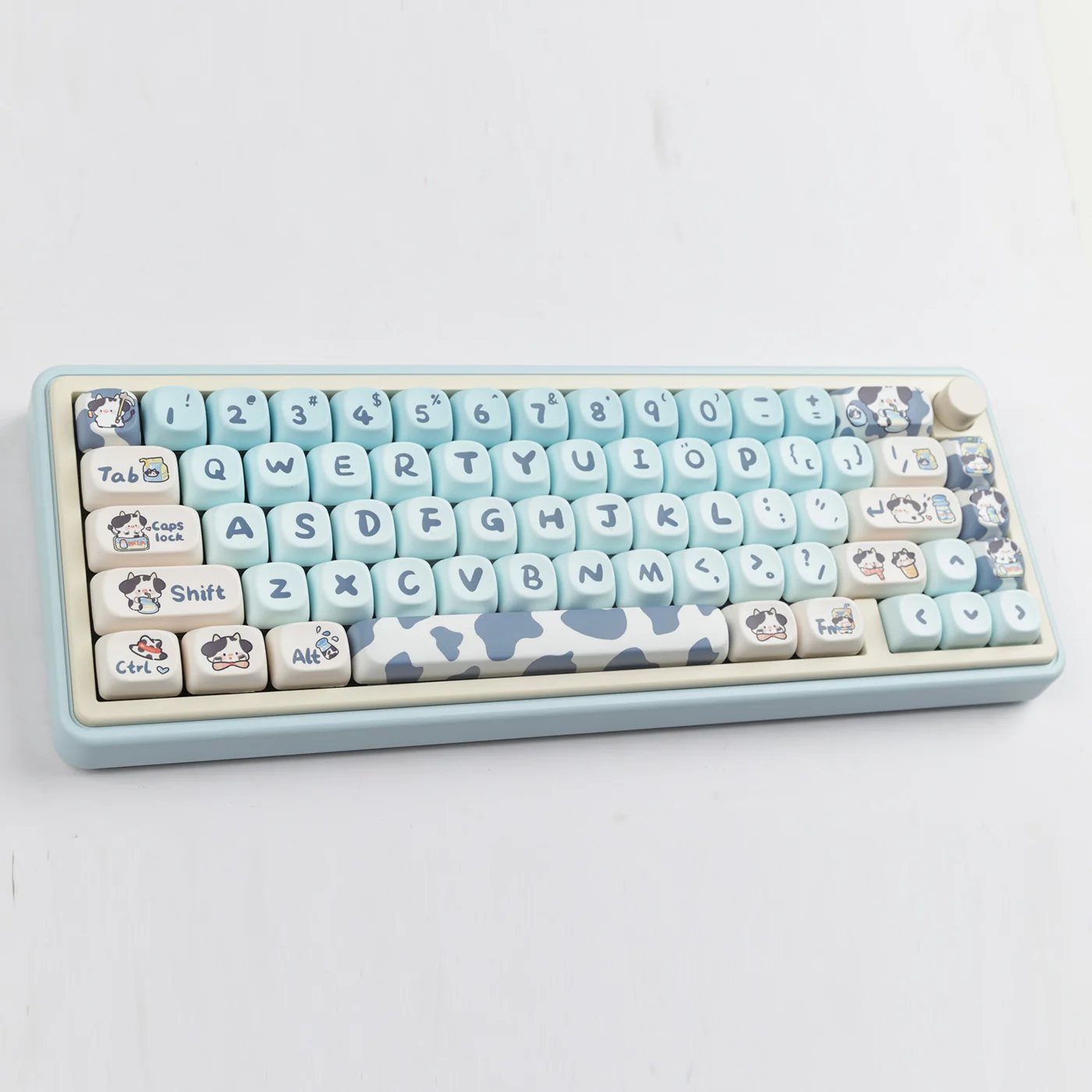 

Gradient Cow Keycap Cute Ranch MOA High Block Heat sublimation Ningzhi 68 75 98 S99 104