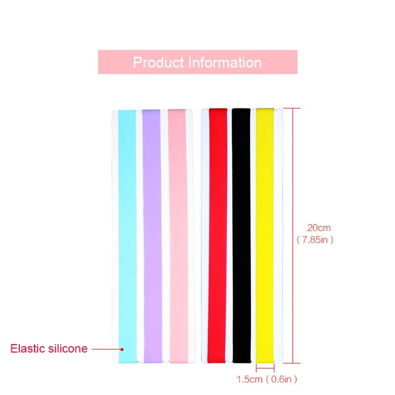 Fromthenon Candy Color A5 Notebook Elastic Band Planner Multifunctional Silicone Strap Portable and Easy To Use Office Supplies