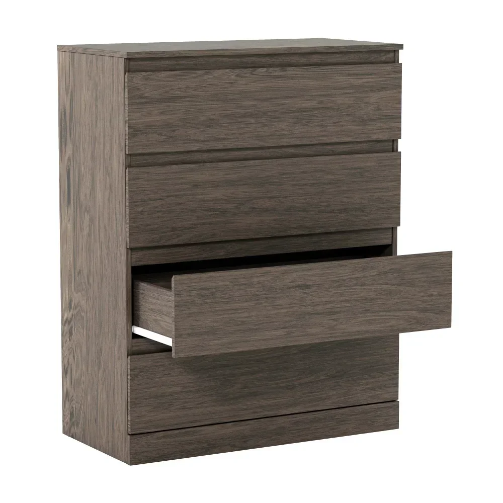 

4-Drawer Dresser, Gray Oak