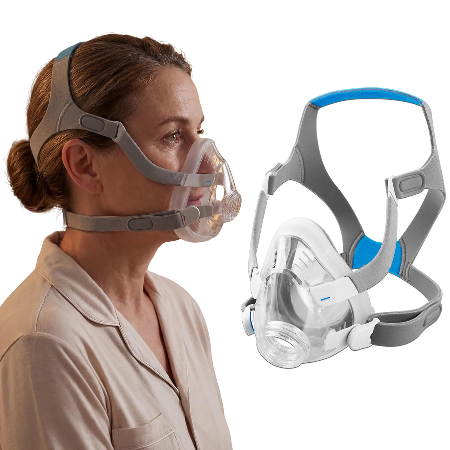 

Комплект для замены маски AirFit F20: полный набор для полнолицевых масок AirFit F20 с подушечкой, головным креплением, рамкой и клипсами