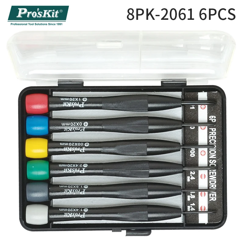 PRO\'SKIT 6PCS ELECTRONIC SCREWDRIVER SET 8PK-2061 8PK-2062 8PK-2063