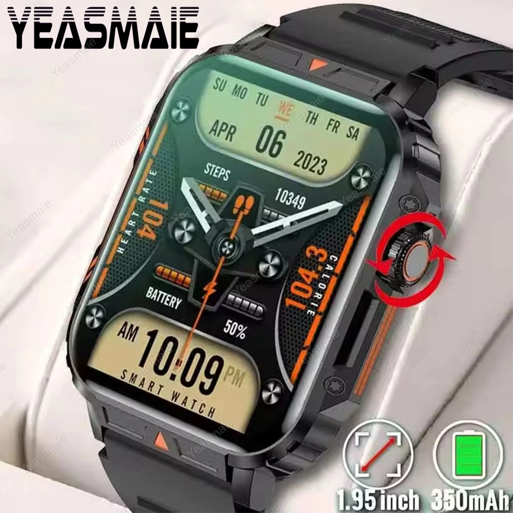 

1,91 уличные военные умные часы мужские Bluetooth вызов Amoled умные часы для Android IOS IP68 водонепроницаемые спортивные часы для фитнеса