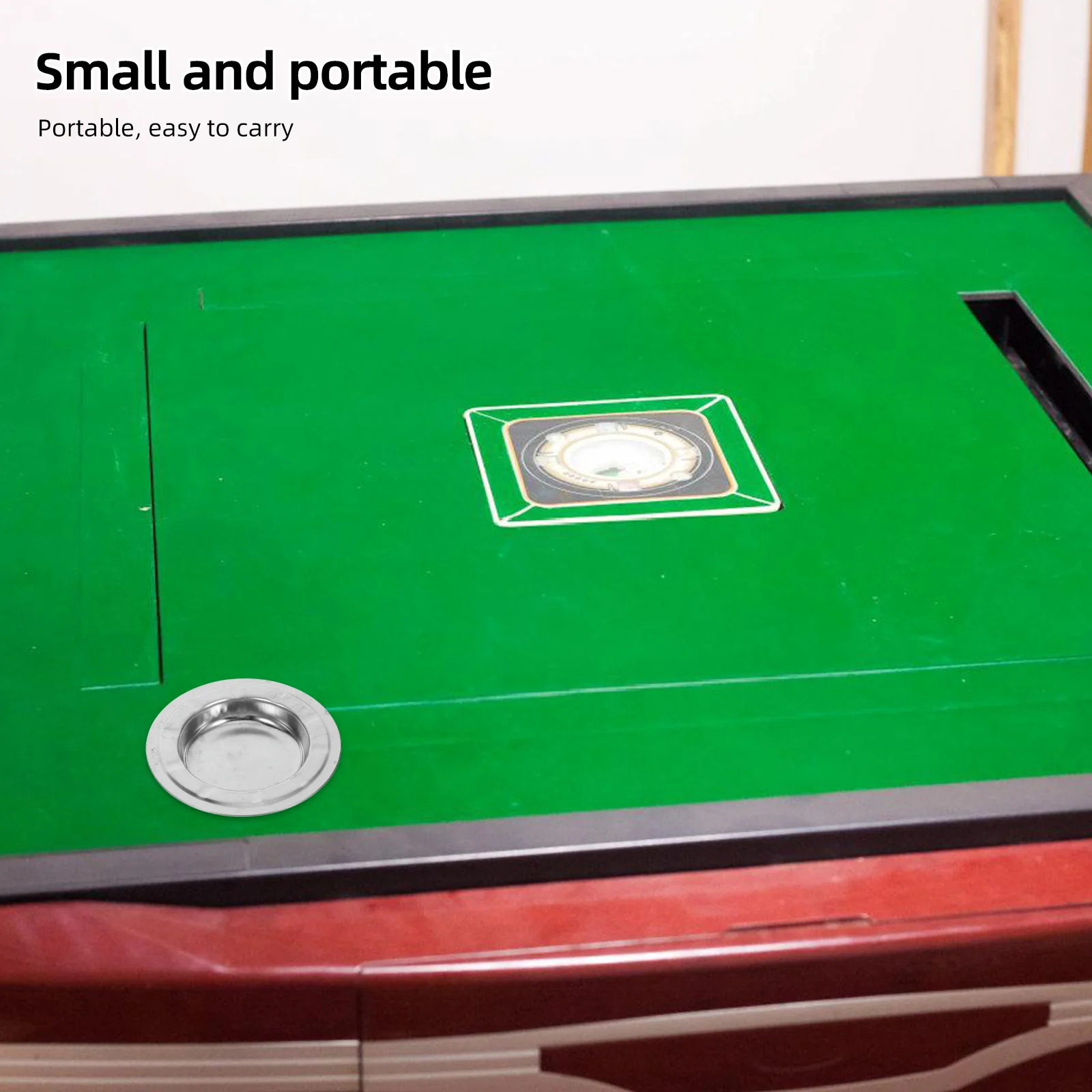 

Sleek Metal Ashtray for Mahjong Table Sturdy Reusable Desktop Ashtray with Smooth Surface for