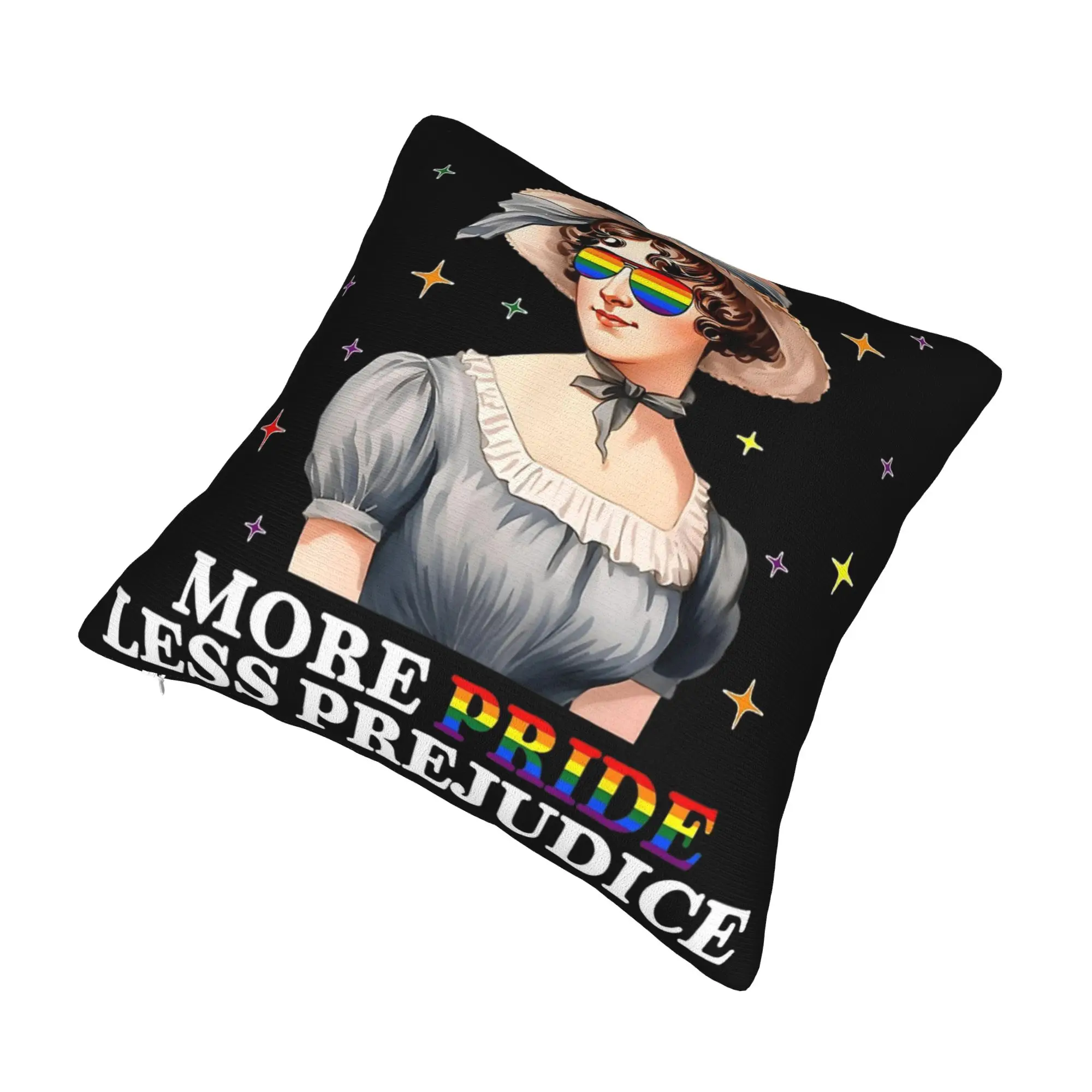 More Pride Less Prejudice  Pillowcases Merchandise Printing Cushion Cover Decor  Throw Pillow Case Cover Home Multiple Sizes