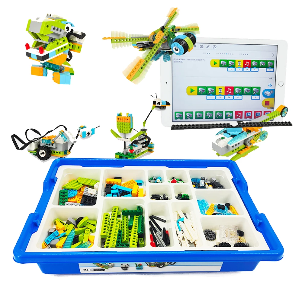 

Образовательные функциональные детали WeDo 2,0, совместимый Набор строительных блоков 45300 Core, игрушки «сделай сам», рождественские подарки