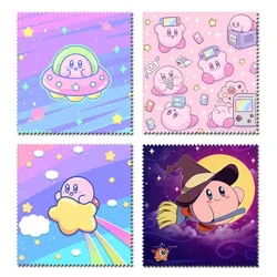 Kawaii Kirby Cartoon Glasses Cleaner Microfiber Cleaning Cloth for Glasses Cloth Lens Phone Screen Cleaning Wipes Gift Wholesale