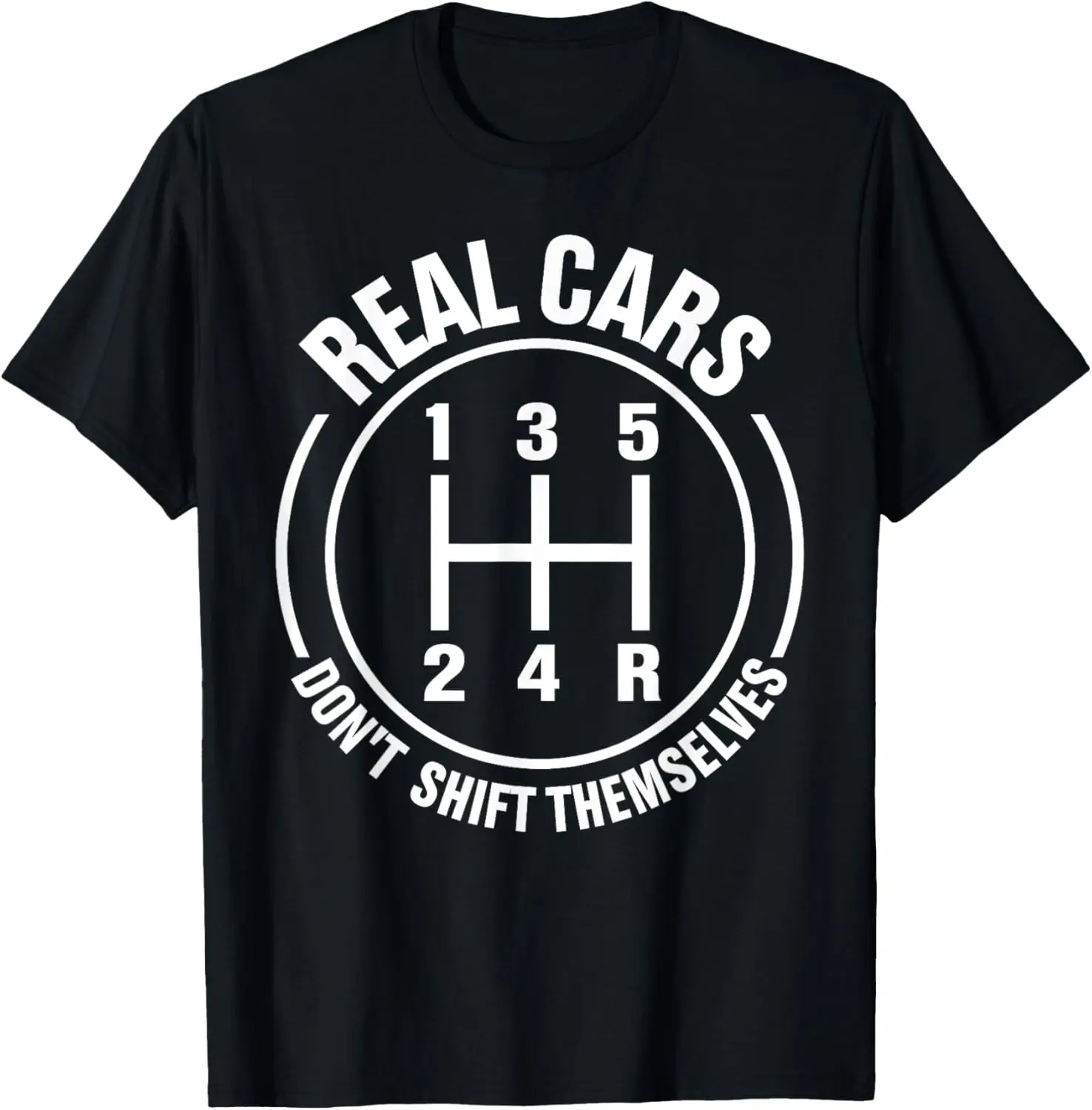 

Футболка Real Cars Don't Shift Themс механической передачей