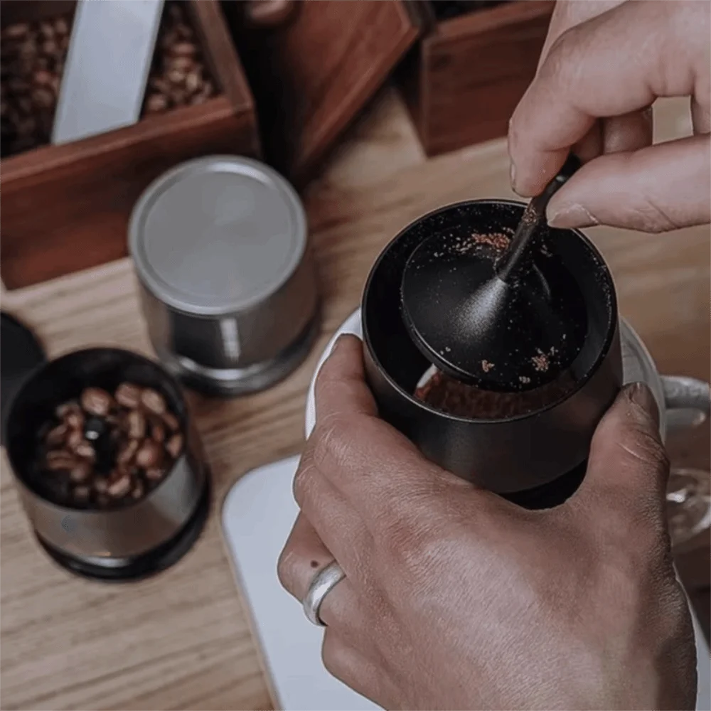 

58mm Coffee Dosing Cup Aluminum Alloy Universal Espresso Dosing Funnel Corrosion-resistant Coffee Powder Collector Portafilter