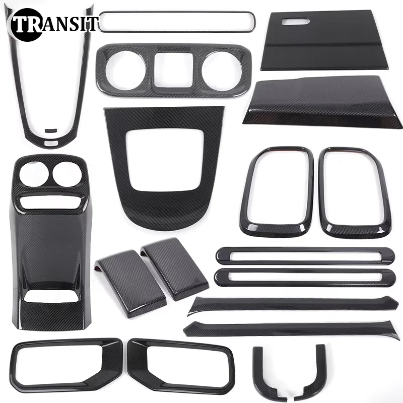 

For Mercedes Benz G-Class W465 G500 2025 Car Real Dry Carbon Fiber Front Bumper Decoration gear shift panel Frame Cover sticker