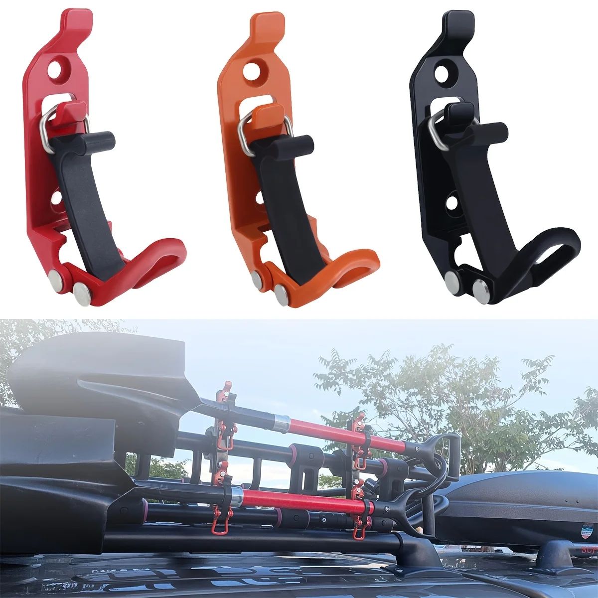 Black - Roof Luggage Rack Tool Clip Buckle, Suitable for All Terrain Vehicles, RVs, Boats, Trucks, Off-Road Vehicles, Etc