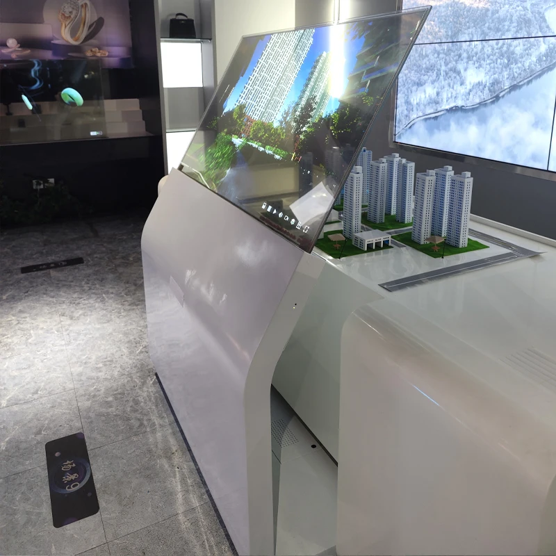 Schermo pubblicitario trasparente bifacciale per segnaletica digitale con display espositivo Oled super sottile da 55 pollici