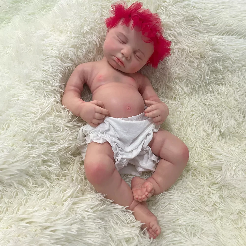 50cm Painted Reborn Silicone Baby Dolls Super Soft Realistic Art Collection Realistic Art Gift Reborn Dolls