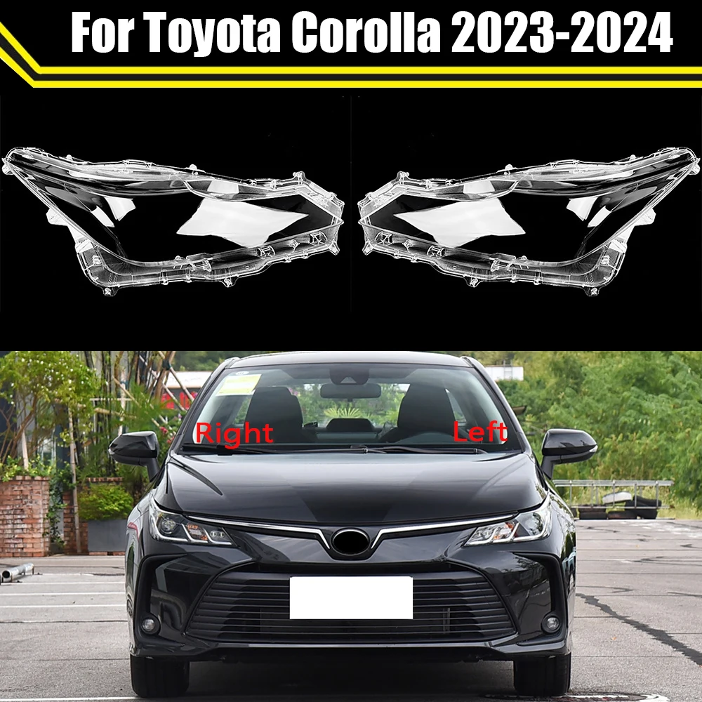 

For Toyota Corolla 2023 2024 Car Front Headlamp Caps Headlight Cover Auto Lampshade Lamp Lens Shell Clear Lampcover Mask