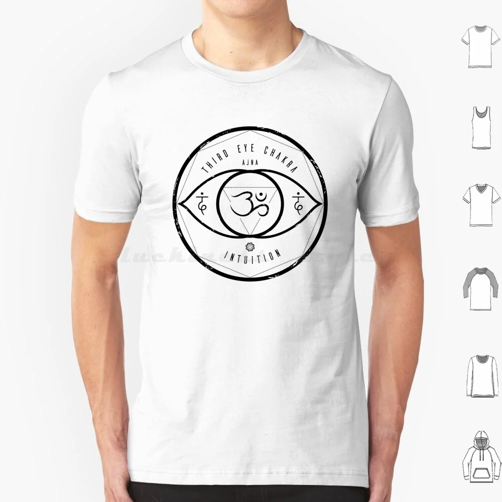 Ajna-Symbol T Shirt Cotton Men Women Diy Print Ajna Chakra Third Eye Yoga Meditation Energy Chakras Spiritual Hindu Om Symbol