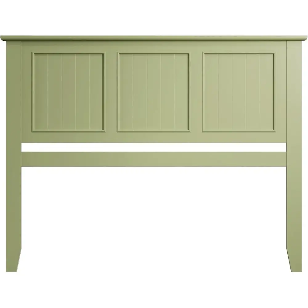 Queen Size Antique-Style Wooden Bed with Vintage Elegance and Green Bedroom Furniture