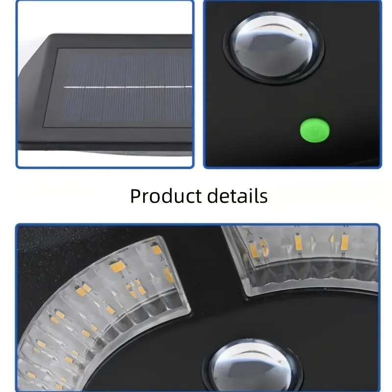 مصباح جداري خارجي جديد يعمل بالطاقة الشمسية مع مستشعر رادار مقاوم للماء لإضاءة الحديقة في الفناء والبستنة والفيلا والشرفة