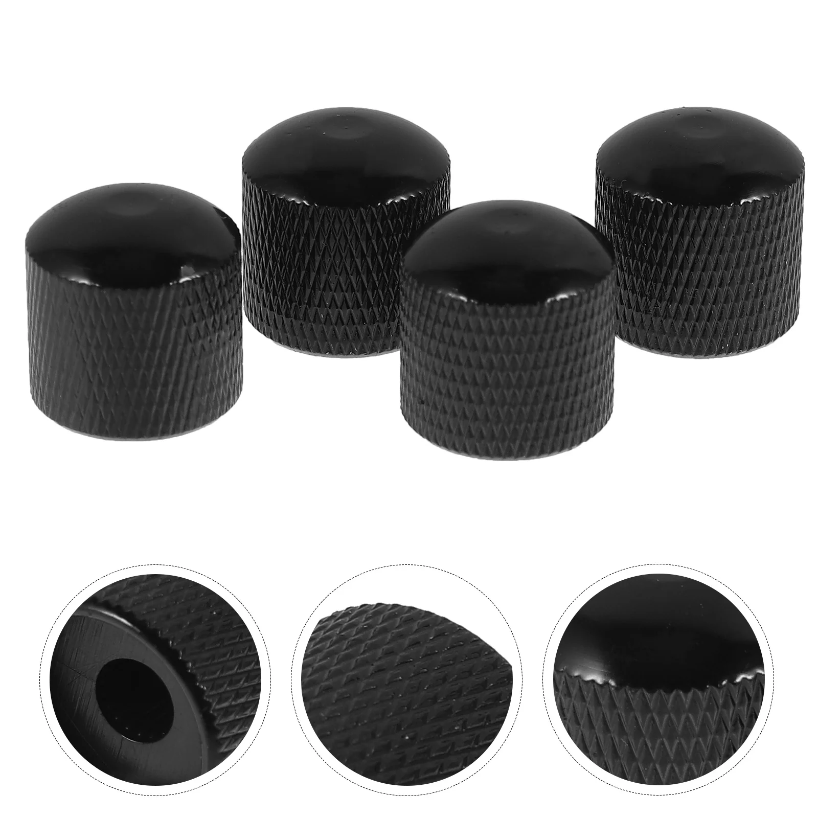 

4 Pcs Knob Bass Guitar Accessories Instrument Volume Knobs White Black Useful Control