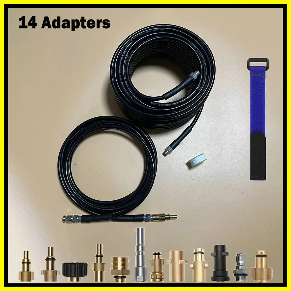 Pressure Washer Hose sewer Piping Drill Cleaning Nozzle Hose Pipe Cleaner Kit Sewer Drain Water Cleaning High Pressure Hose