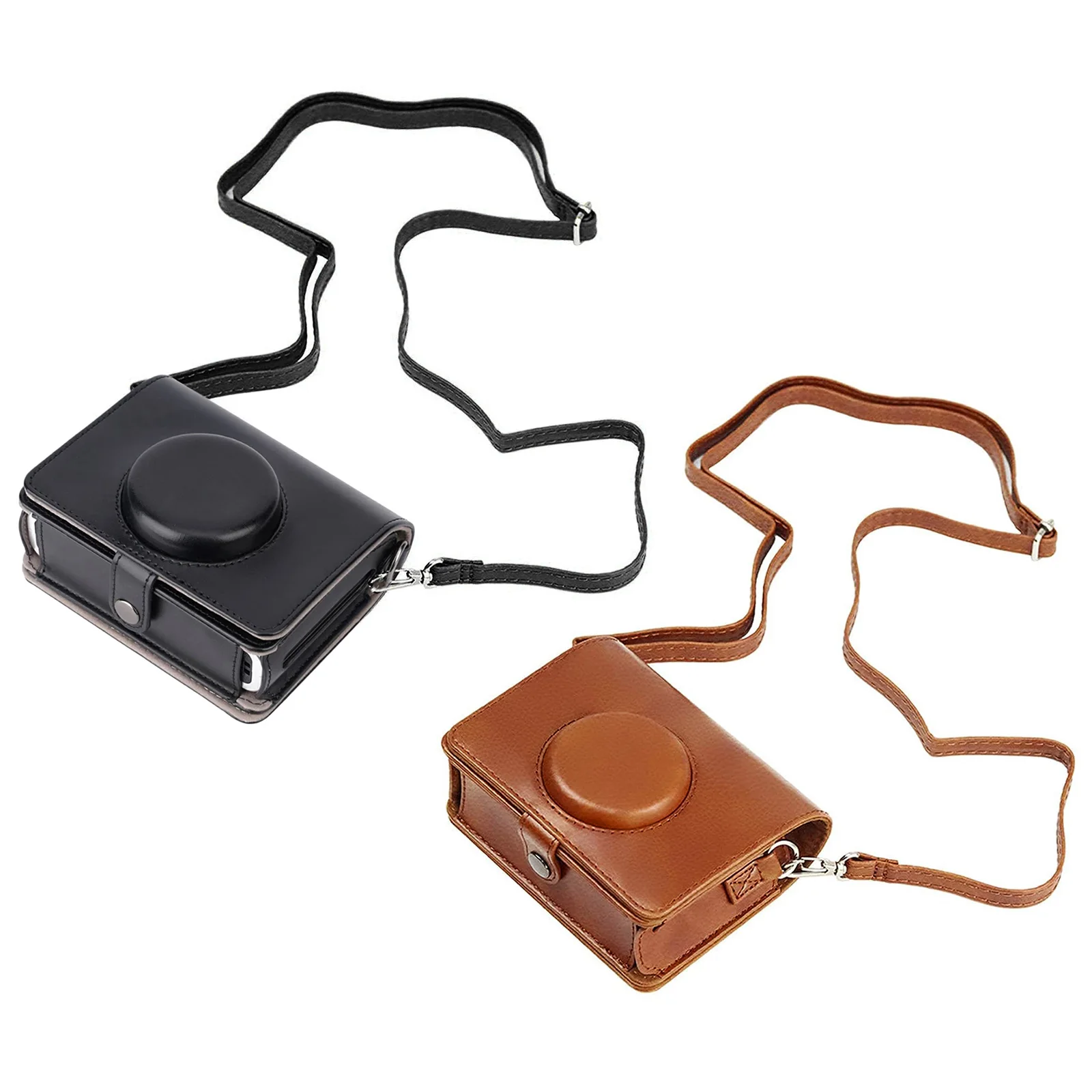 For Fujifilm Mini EVO PU Cameras Case Anti-Scratch Stylish Camera Carry Bag Waterproof Retro Protection Cover Camera Accessories