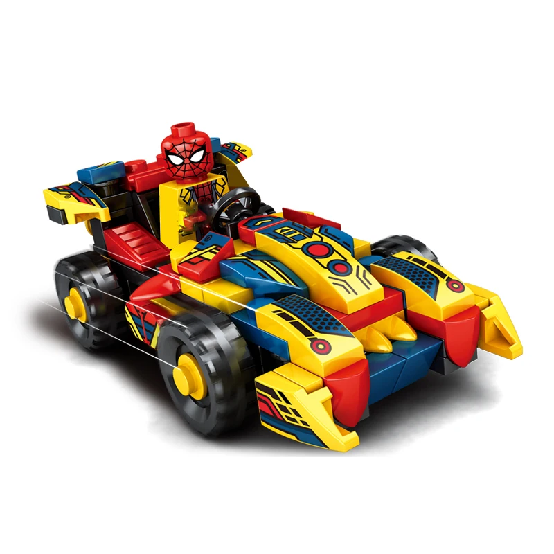 Children Toys Gift Superhero Avengers War Fit Spider-Man Mecha Venom Battle Armor Chariot Vehicle Puzzle Assembly Building Block