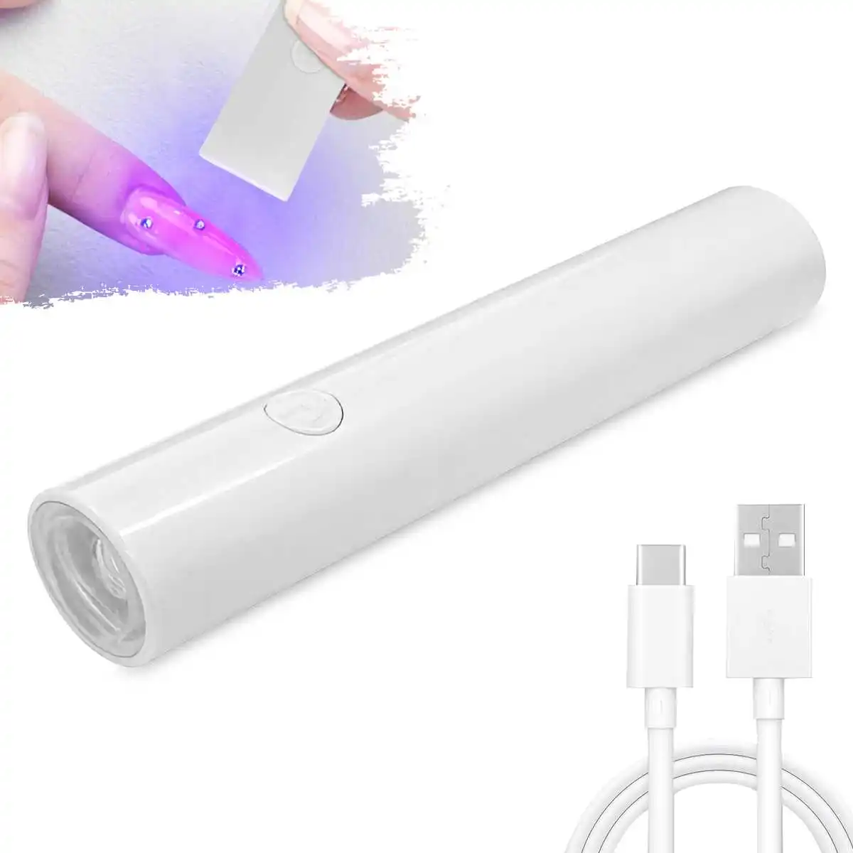 سريعة الجافة مسمار العلاج بالضوء آلة الأشعة فوق البنفسجية المصابيح 3 واط هلام البولندية مسمار مجفف مصباح USB المكونات في آلة أظافر معدات الصالون #1