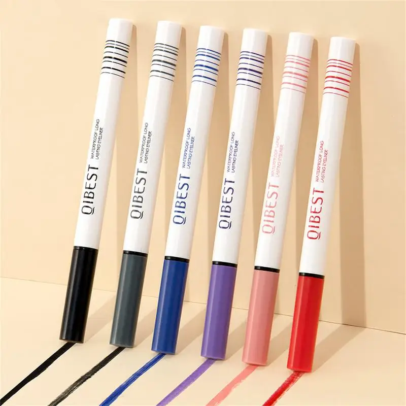 Set di Eyeliner liquido opaco da 12 pezzi Eyeliner liquido impermeabile opaco facile da applicare liquido per Eyeliner opaco arcobaleno a lunga durata