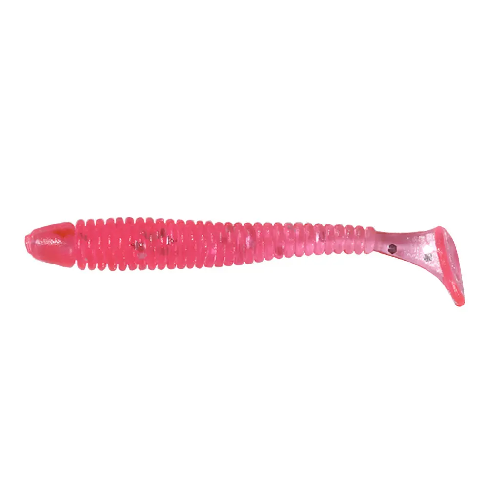 Hengjia 10/50 Stück 4,5 cm Kleiner Weicher Wurm Swimbait T-Schwanz Silikonköder Wobbler Angelzubehör für Karpfen Barsch Hecht – Detail 8