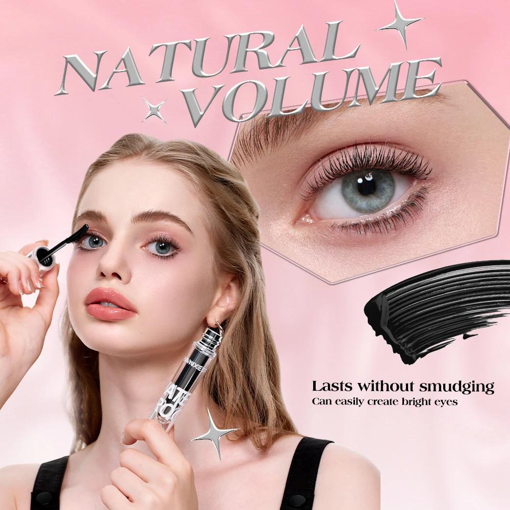 Banxeer Mascara Waterdichte Langdurige 24H Zwarte Verlenging Wimpers Vegen-Proof Verlenging Curling Mascara Oogmake-Up