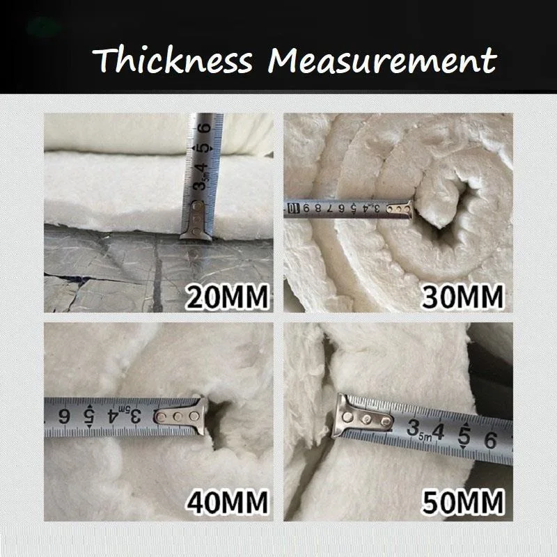 Thickness 10mm/20mm/30mm Aluminum Silicate High Temperature 1500℃ Insulation Ceramic Fiber Blanket Fabric Industry DIY Material