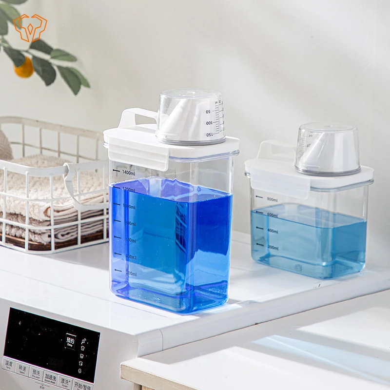 Japan Washing Powder Laundry Detergent Disinfect Wash Storage Box Seal Graduated Measuring Cup Storage Jar Home Use