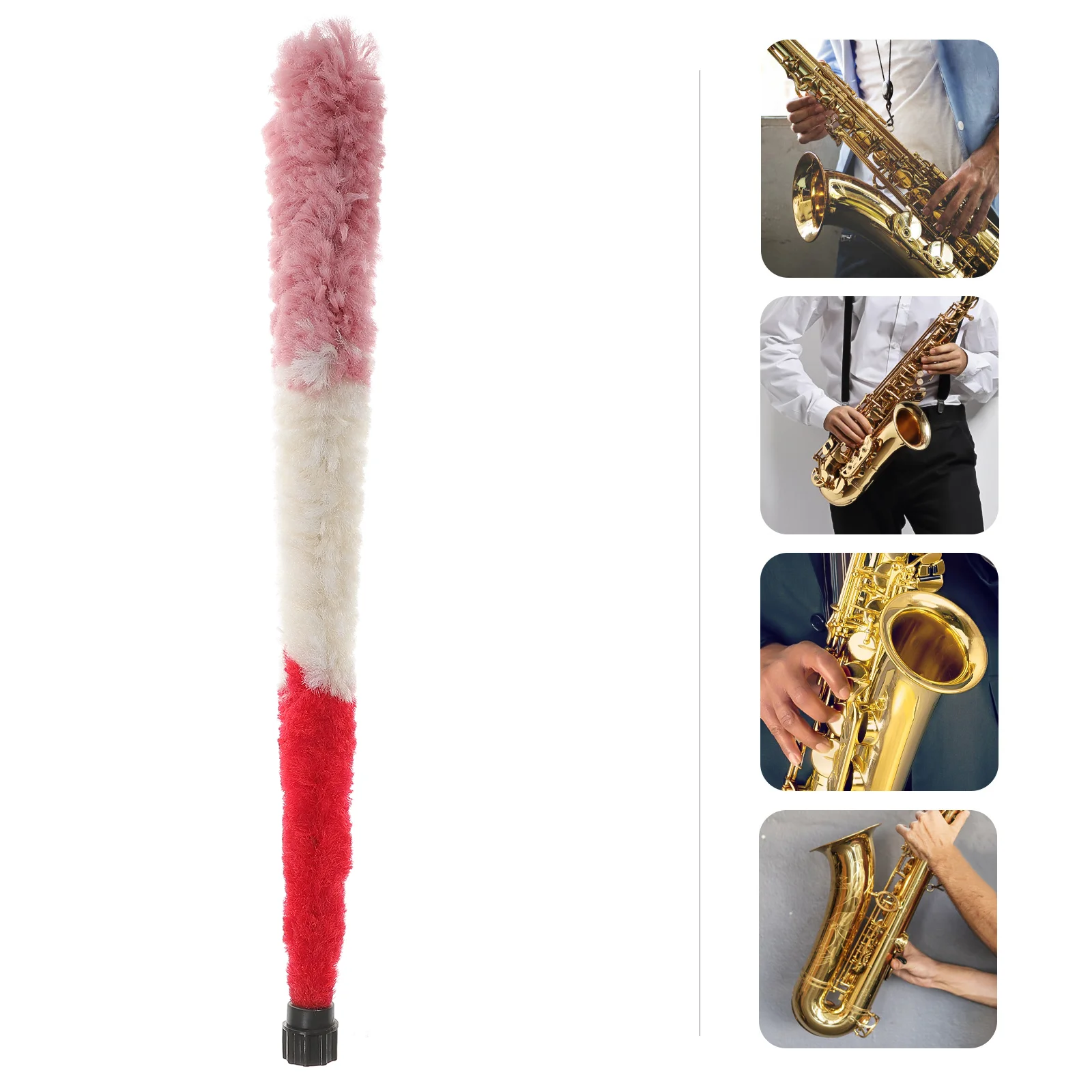 

Sax Cleaning Brush Instrument Portable Saxophone Music Cleaner Soprano Professional Nylon Pad Saver for Child