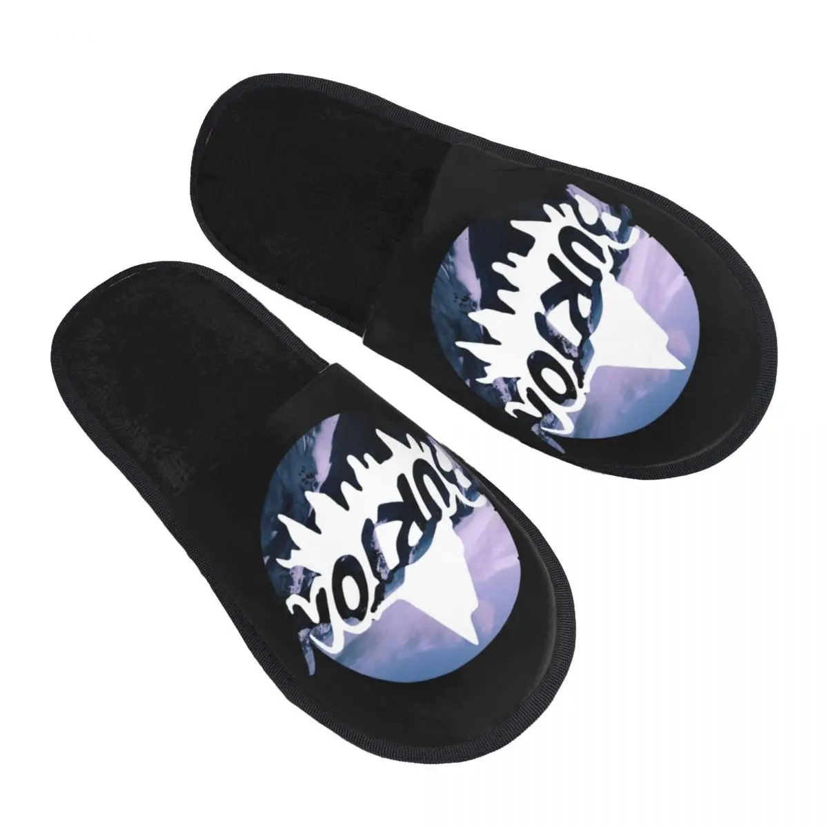 Custom Print Women Burtons Mountain Snowboard House Slippers Cozy Warm Memory Foam Fluffy Slipper Indoor Outdoor Shoes