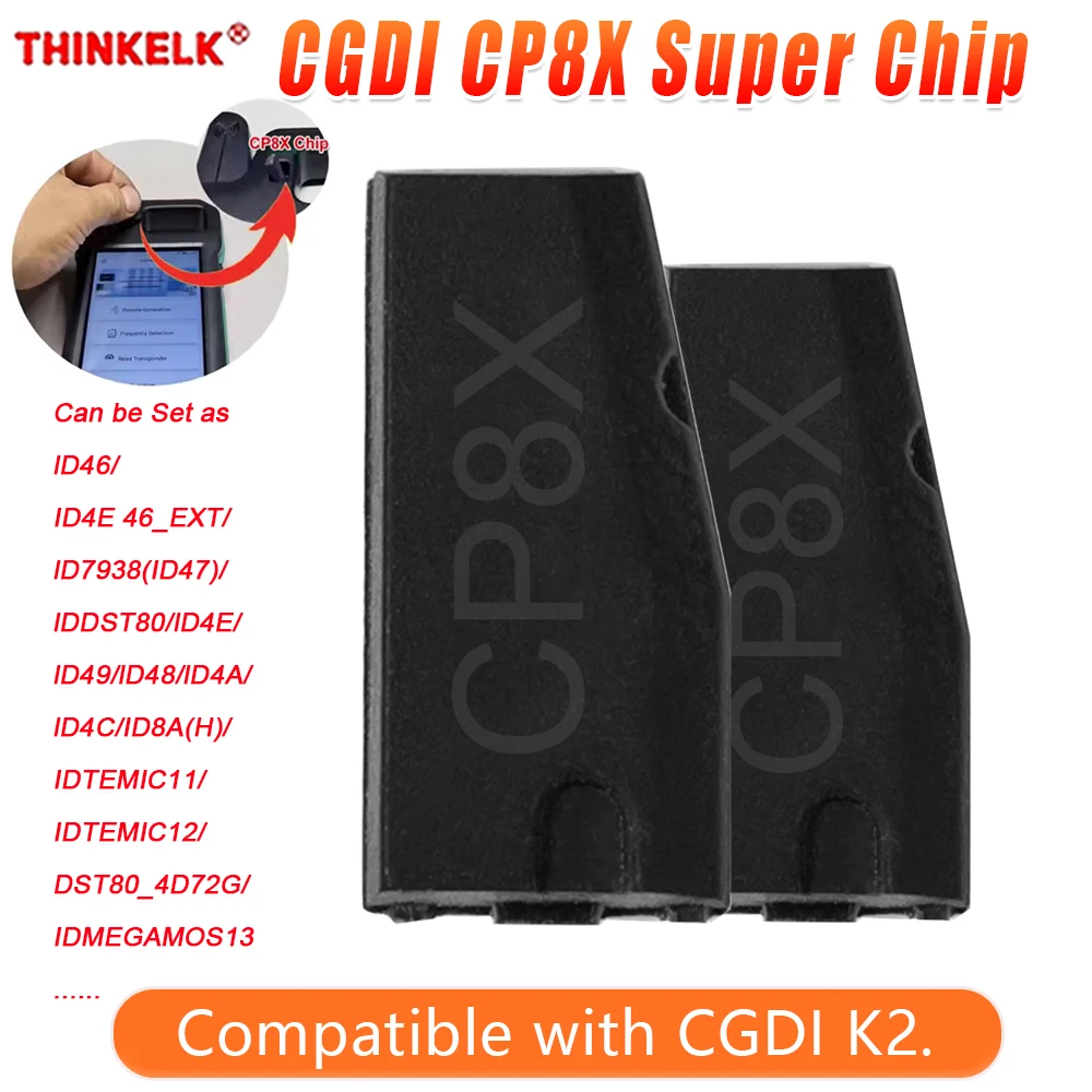 

Новейший инструмент для программатора смарт-ключей CGDI CP8X Super Chip для CGDI K2, можно установить как lD46/ID4E 46_EXT/lD7938(ID47)/lDDST8/ID48...