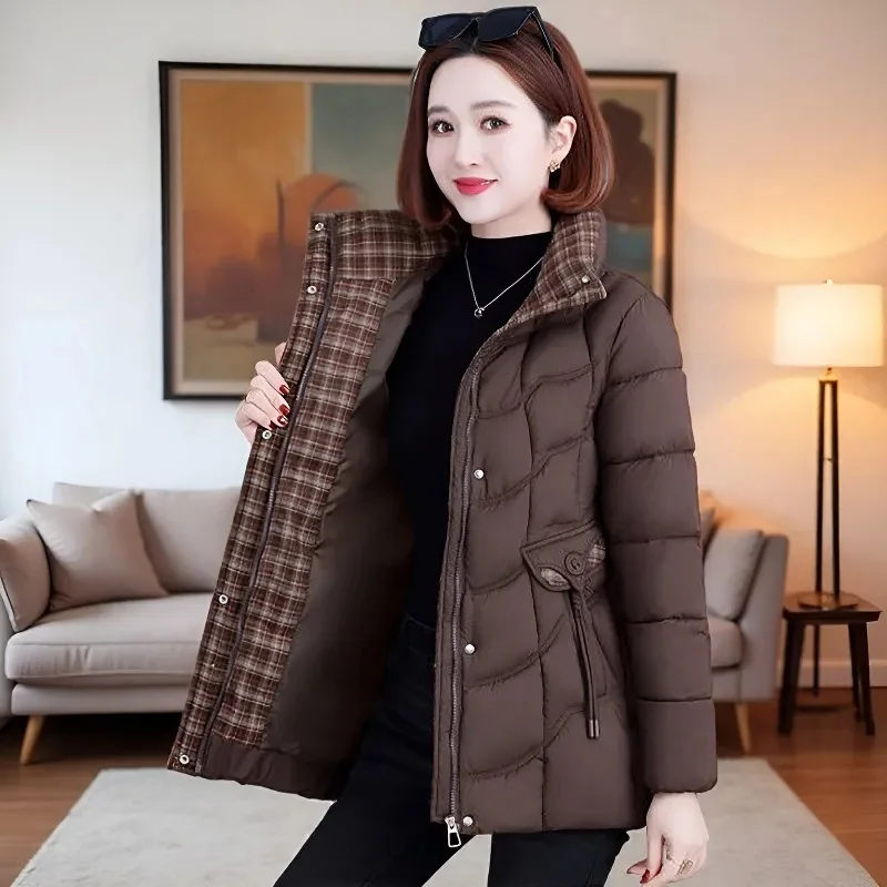 

Пуховик Explosions, женские парки, зима 2025, новое теплое хлопковое стеганое пальто, высококачественная утепленная верхняя одежда, длинное модное женское пальто